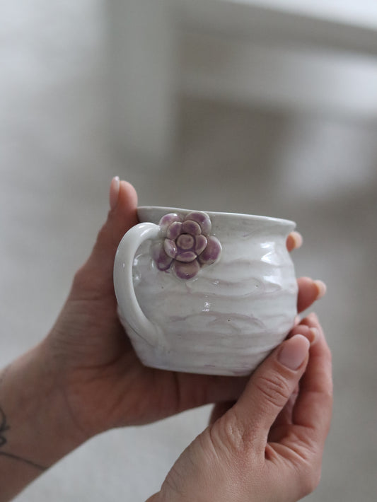 Keramik Blumen Tasse